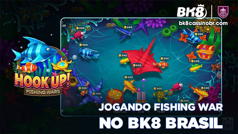 Jogando Fishing War no BK8 Brasil