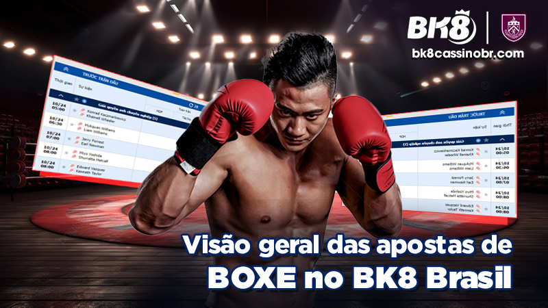 Visão geral das apostas de BOXE no BK8 Brasil